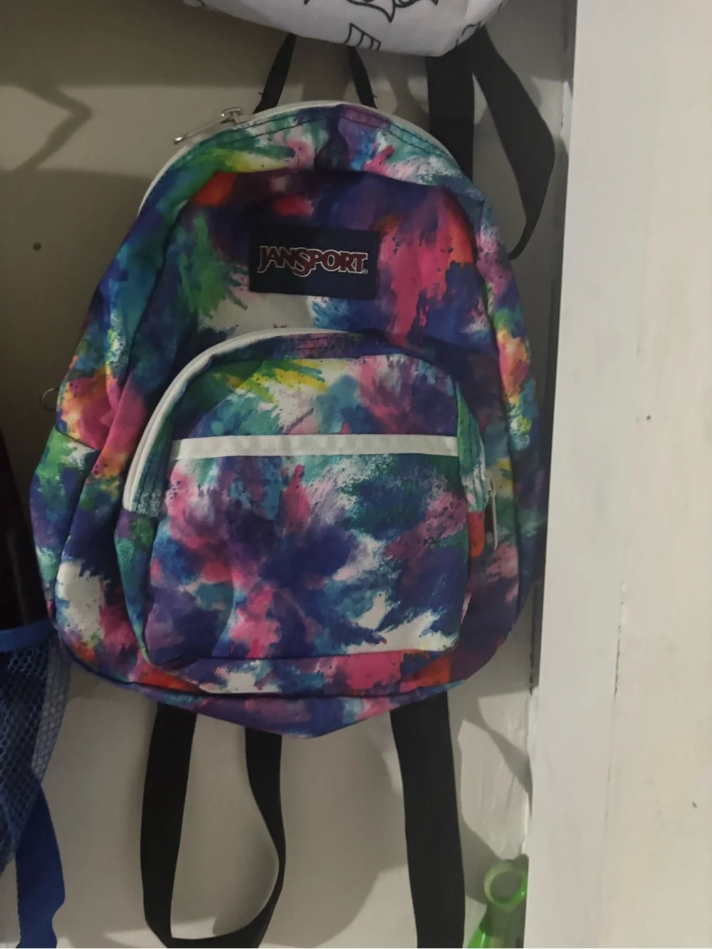 Jansport Tie-Dye Pattern Kids Backpack in Blue, Purple, Pink, Green